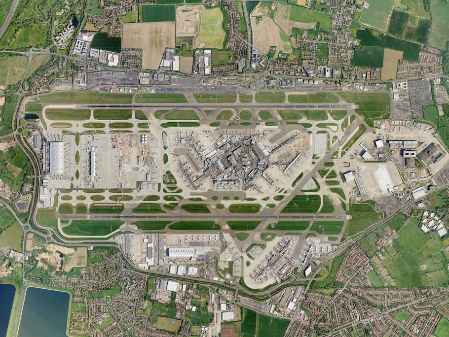 Heathrow Airport view from above